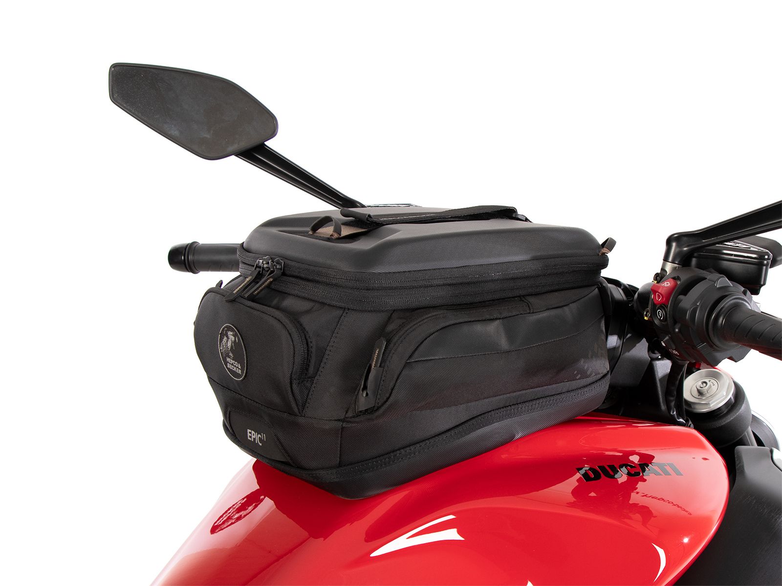 Anneau de réservoir Basic avec unité de fermeture de la sacoche de réservoir pour Ducati Diavel V4 (23-) Hepco & Becker