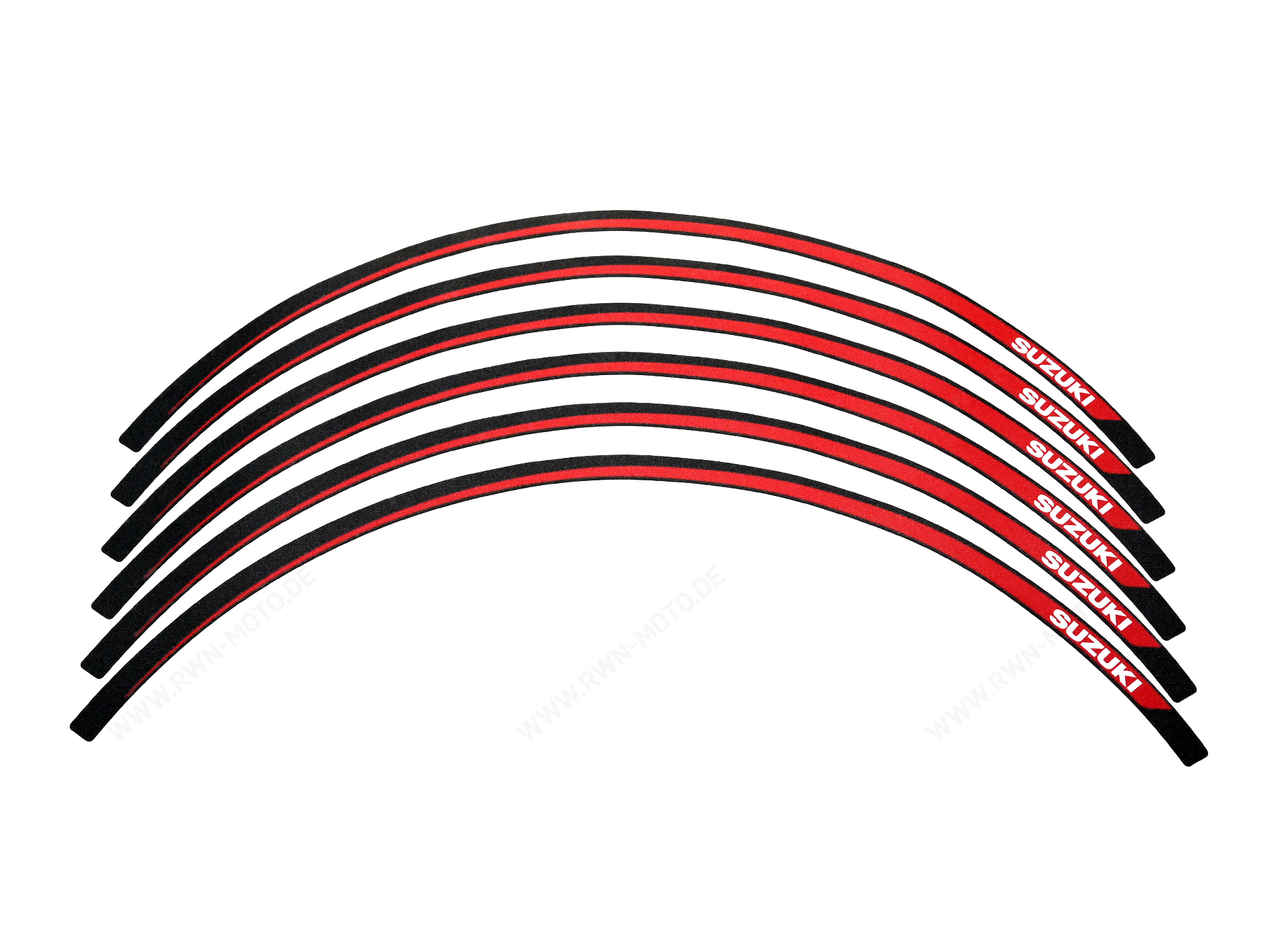 Décor de bord de jante rouge/noir pour Suzuki GSX-8R / GSX-8T (25-) / GSX-S 1000 GX (24-) Original