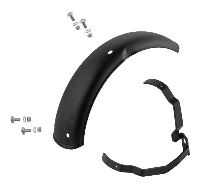 Aile 2.0 Garelli pour Vespa PX 80-200ccm, métal noir mat, support noir