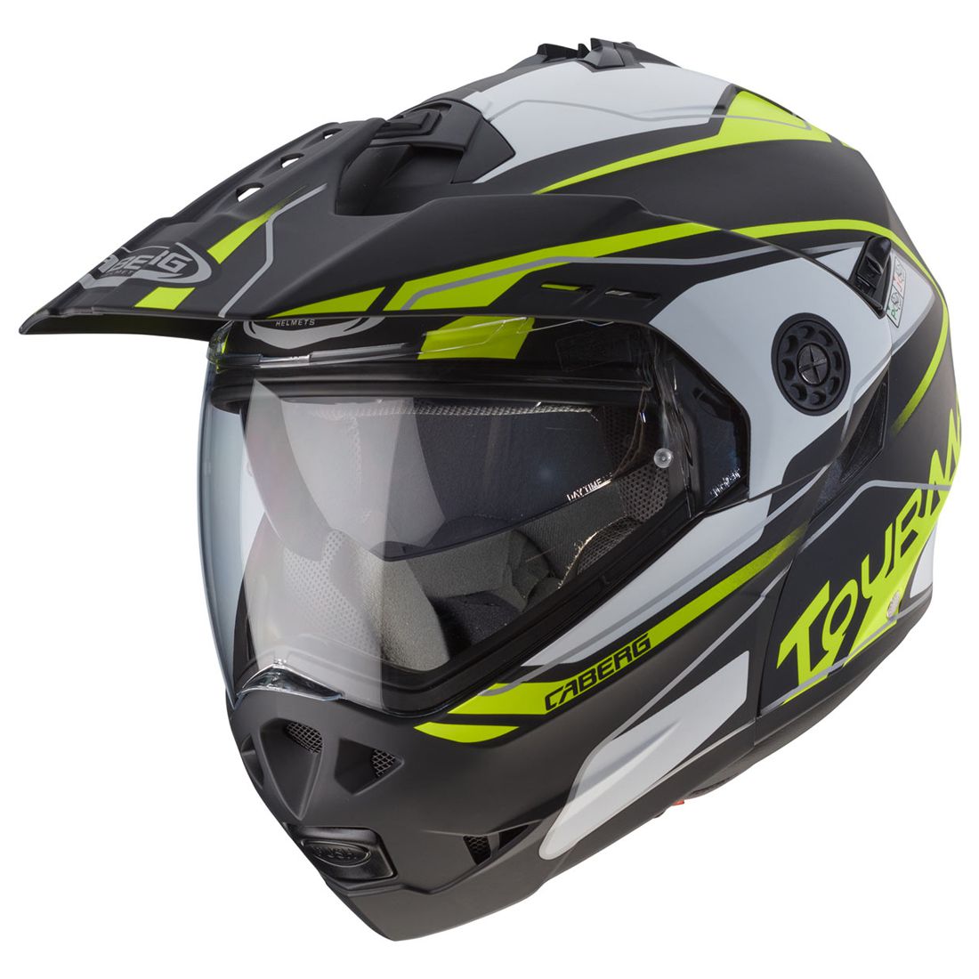Caberg casque Tourmax Marathon, noir mat/blanc-jaune