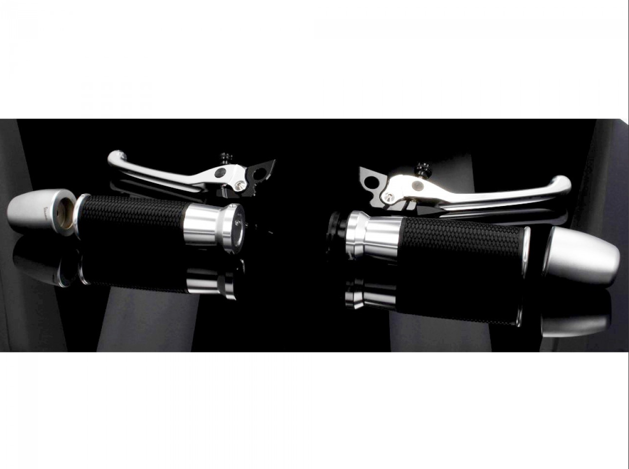 Kit guidon, aluminium anodisé, set poignées, leviers et embouts de guidon pour Vespa GTS