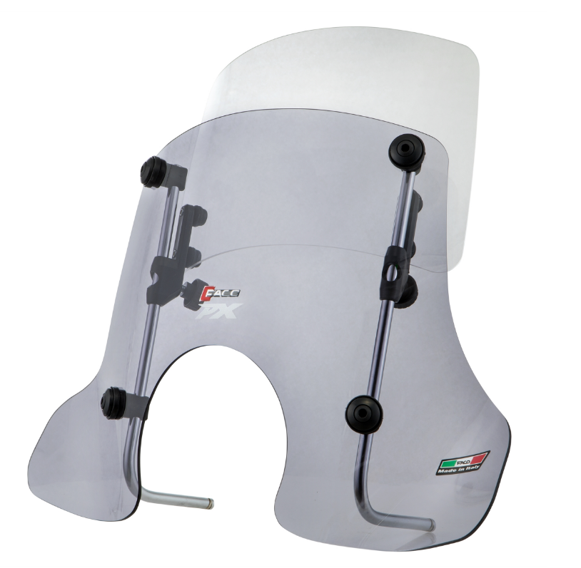 Pare-brise FACO "Twin-Screen" pour Vespa PX 80-200ccm, teinté