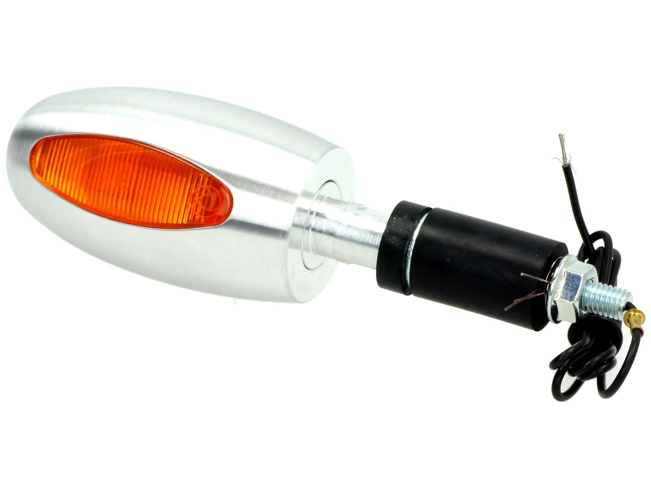 Clignotants Kellermann, BL 1000 yellow, aluminium, halogène, VR/VL, 12 V, 21 W, argent satiné