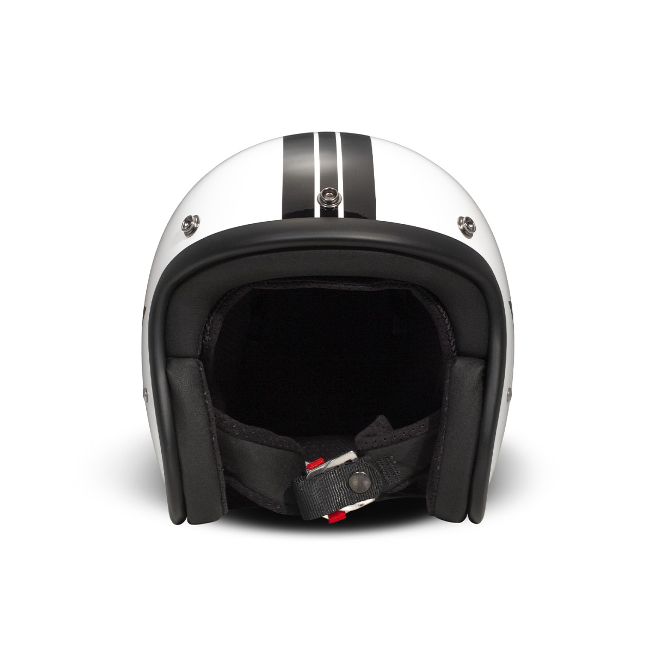 DMD casque jet rétro, blanc, mat, Star White, fibre de verre, ECE 22.06