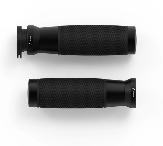 Poignées RIZOMA Urlo RS Ø 22/24 mm L 120 mm pour Vespa Primavera/Sprint, noir anodisé
