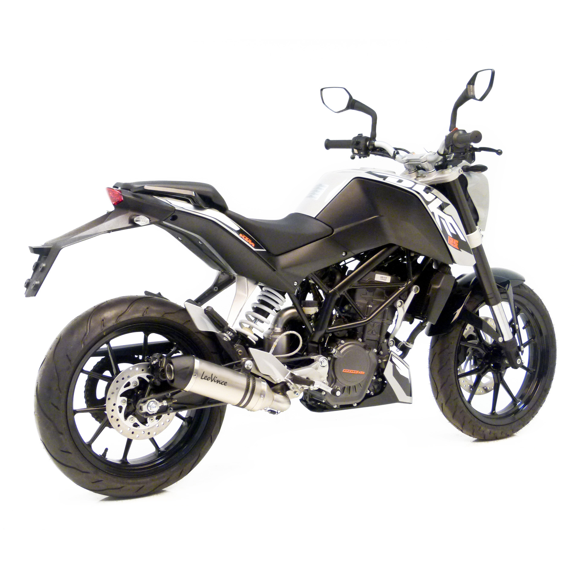LeoVince système d?èchappement SBK LV One, acier inoxydable, Slip On pour KTM Duke 125 / 200