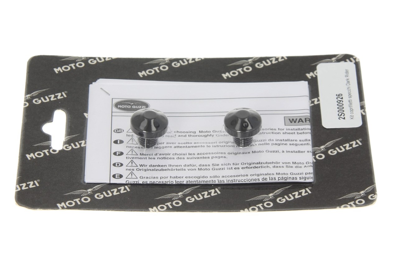 Cache noir pour fixation de rétroviseur pour Moto Guzzi V7 III / V9 Bobber / V9 Roamer
