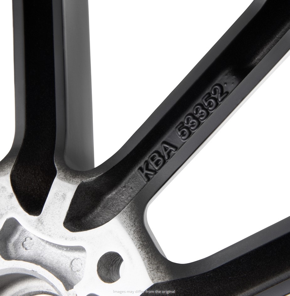 Jante avant/arrière 13" pour Vespa GTS/GTS Super/GTV/GT 125-300ccm, noire avec bordure argentée