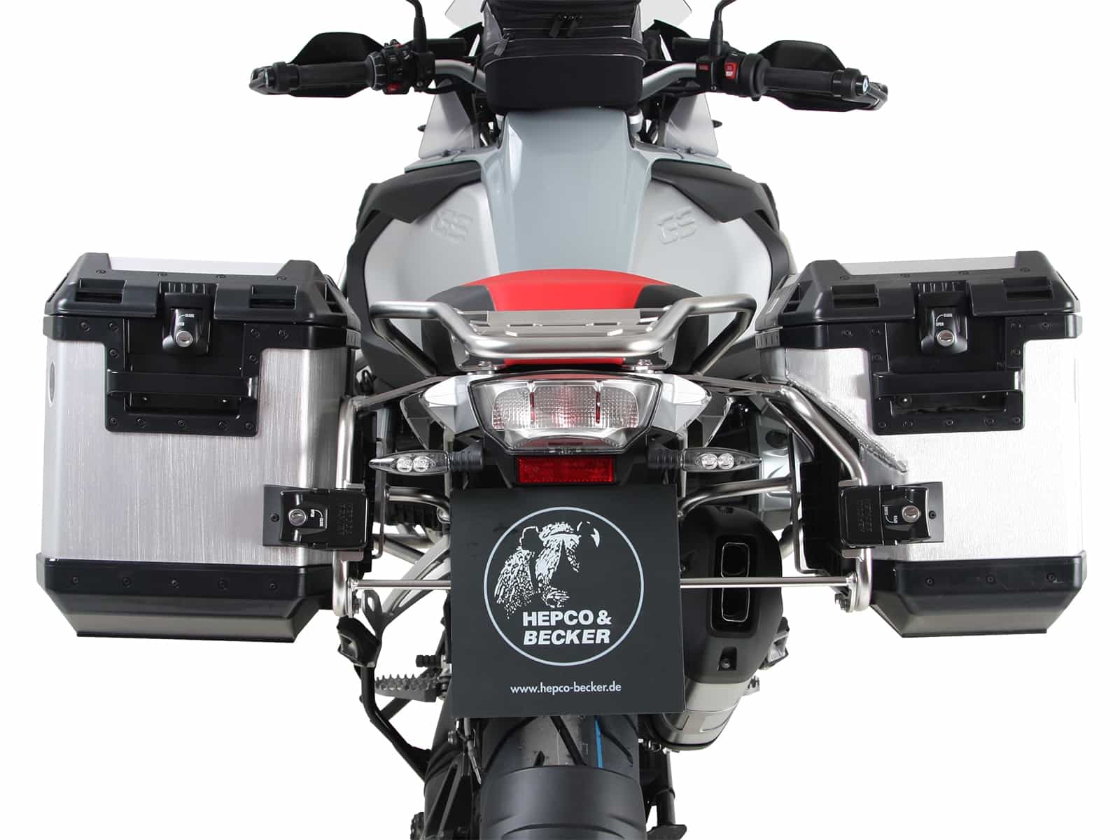 Kit de support de valises Cutout support incl. kit de valises Xplorer Cutout argent pour BMW R 1250 GS Adventure