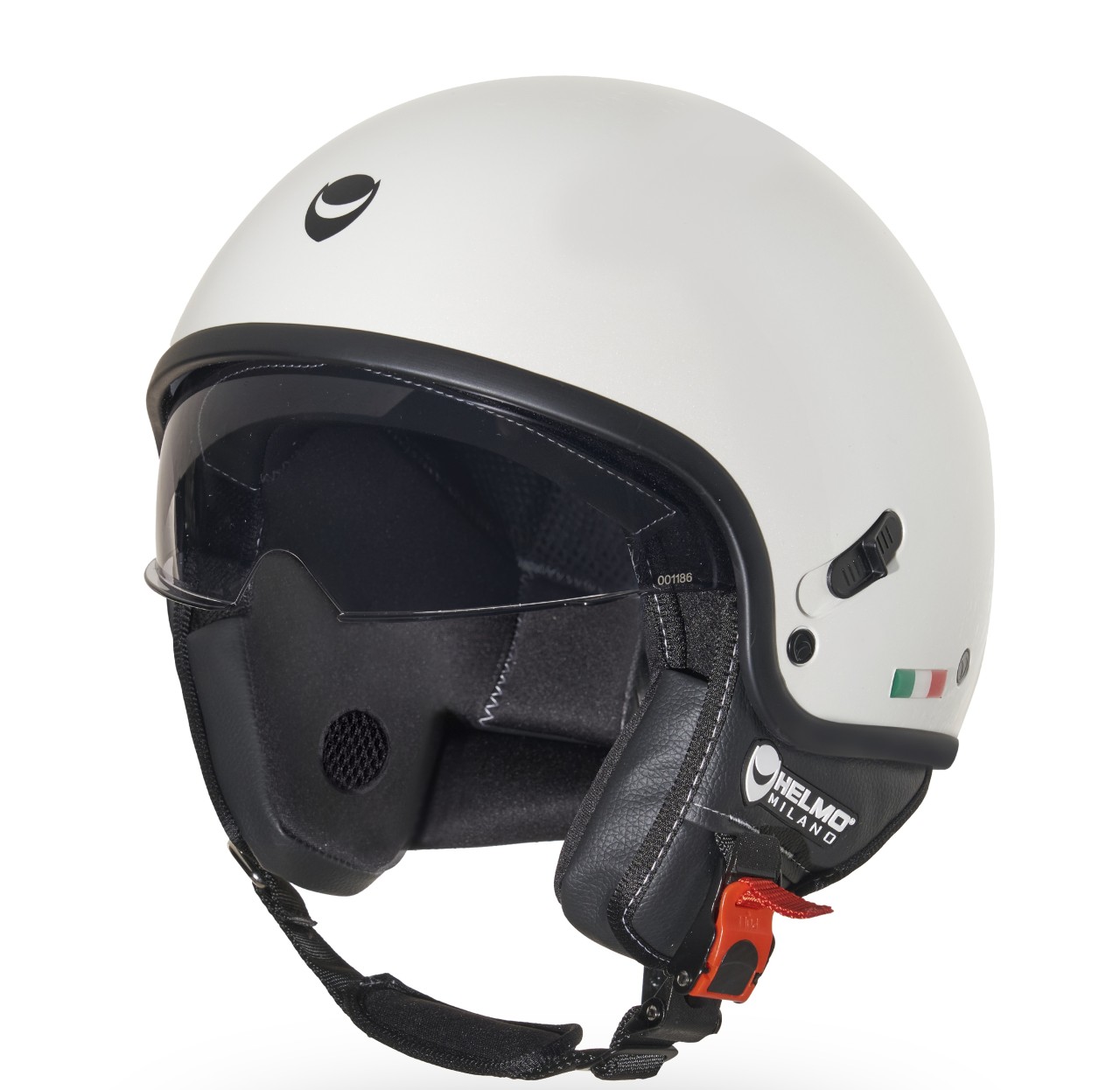 Helmo Milano Demi Jet, Puro Slider, blanc brillant