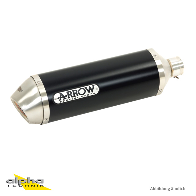 ARROW Auspuff RACE TECH für Honda NC700X/S und NC750X/S und NC700D/750D Integra aus Aluminium, schwa