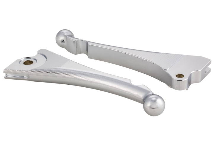 Kit levier de frein sport "Shorty 3D" gauche/droite pour Vespa LX/LXV/S/Primavera/Sprint, argenté
