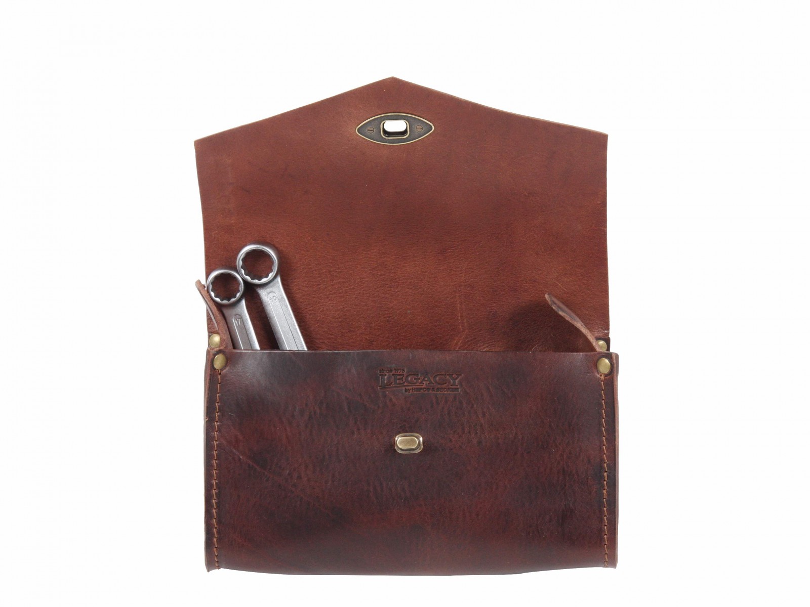 Sacoche à outils en cuir LEGACY marron 2,5L Hepco & Becker
