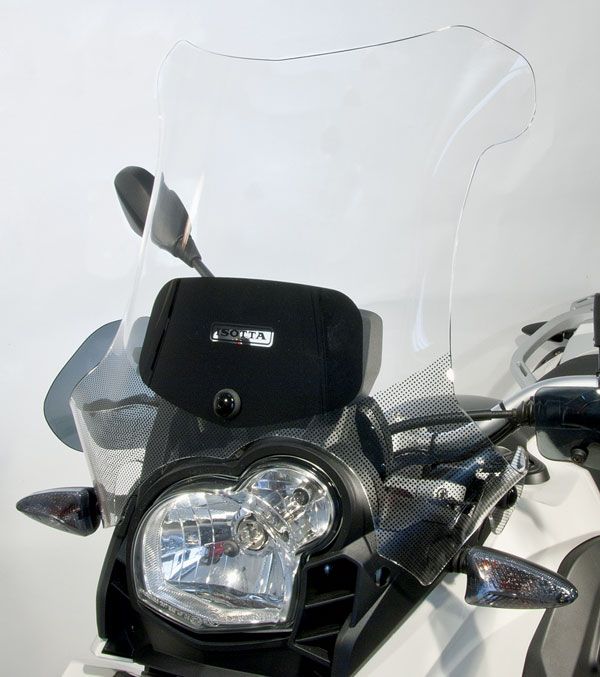 Pare-brise moyenne, inclinable pour BMW G 650 GS (10-16), fumé clair