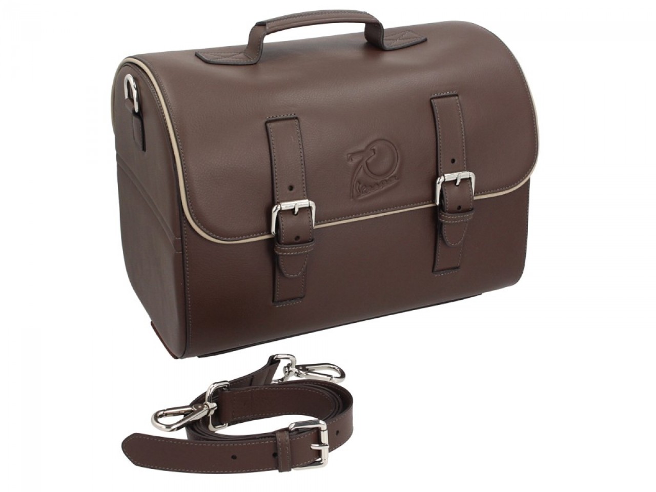 Sac en cuir original Vespa version 70 ans - Marron