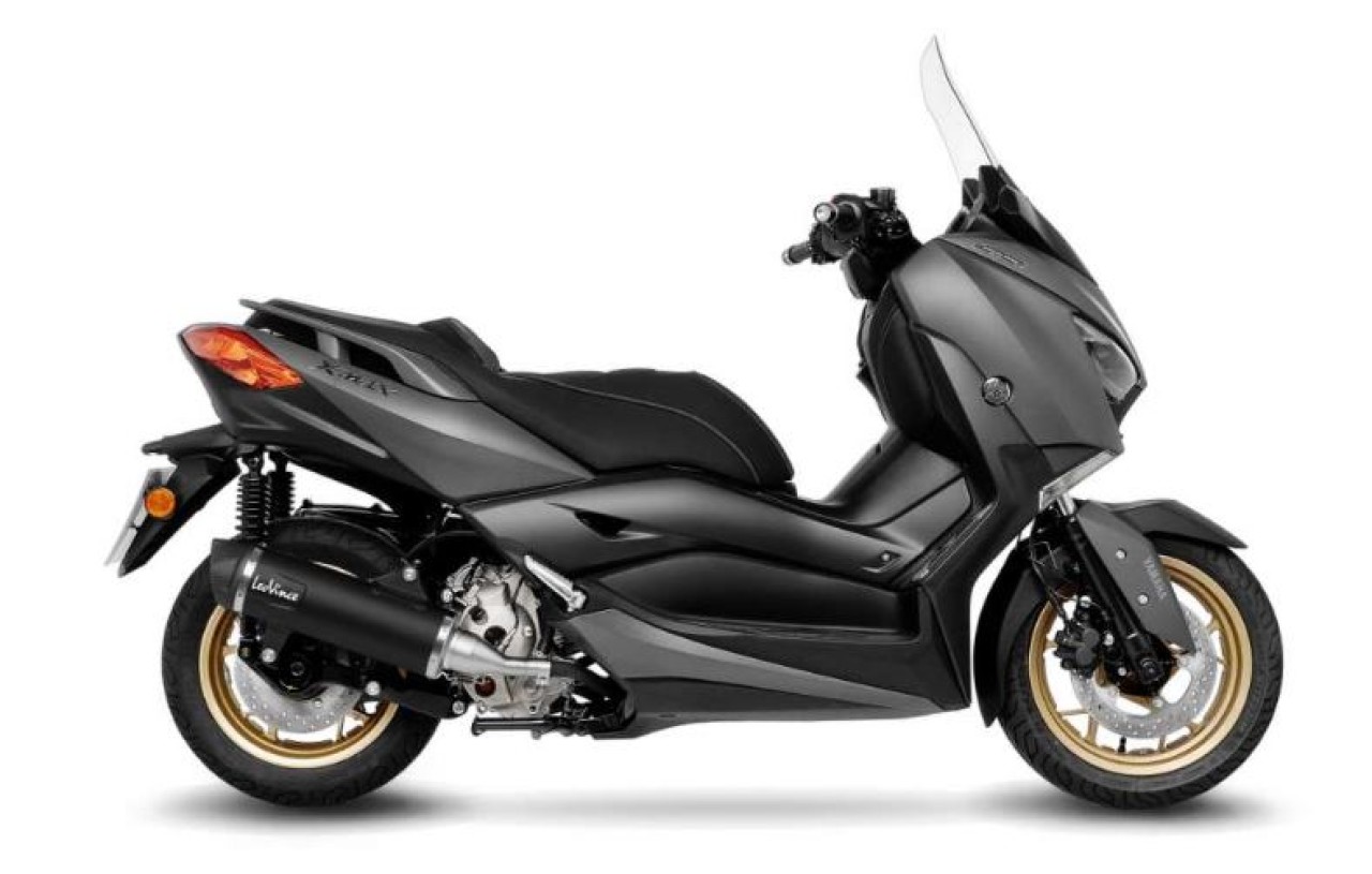 LeoVince système d?èchappement SBK Nero pour Yamaha X-Max 300 Tech Max, acier inoxydable, slip on, ABE, Euro5