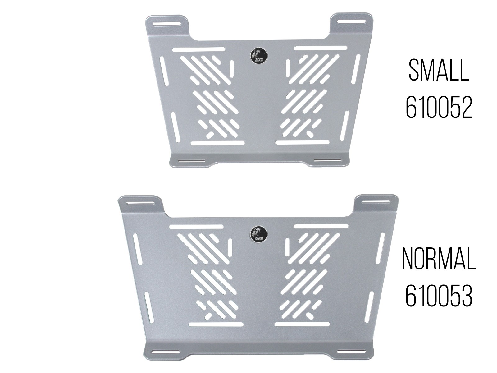 Élargisseur universel à monter sur des supports tiers existants argenté Hepco & Becker