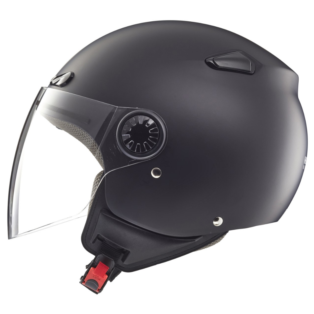 Helmo Milano casque jet, Oscuro, noir, matt