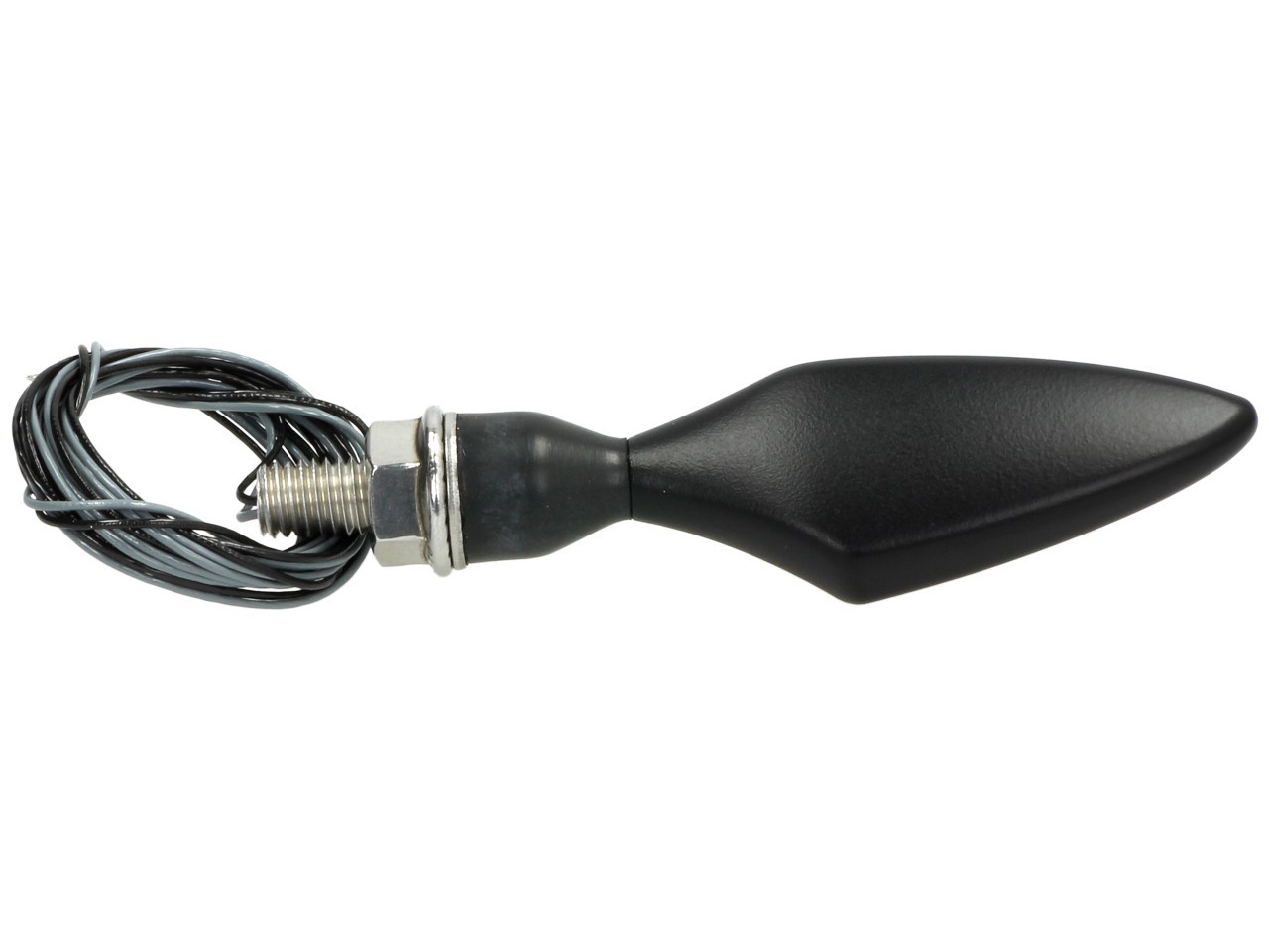 Clignotant Kellermann, losange, acier, LED, VR/HL, 12 V, noir satiné, M8x20, homologué E