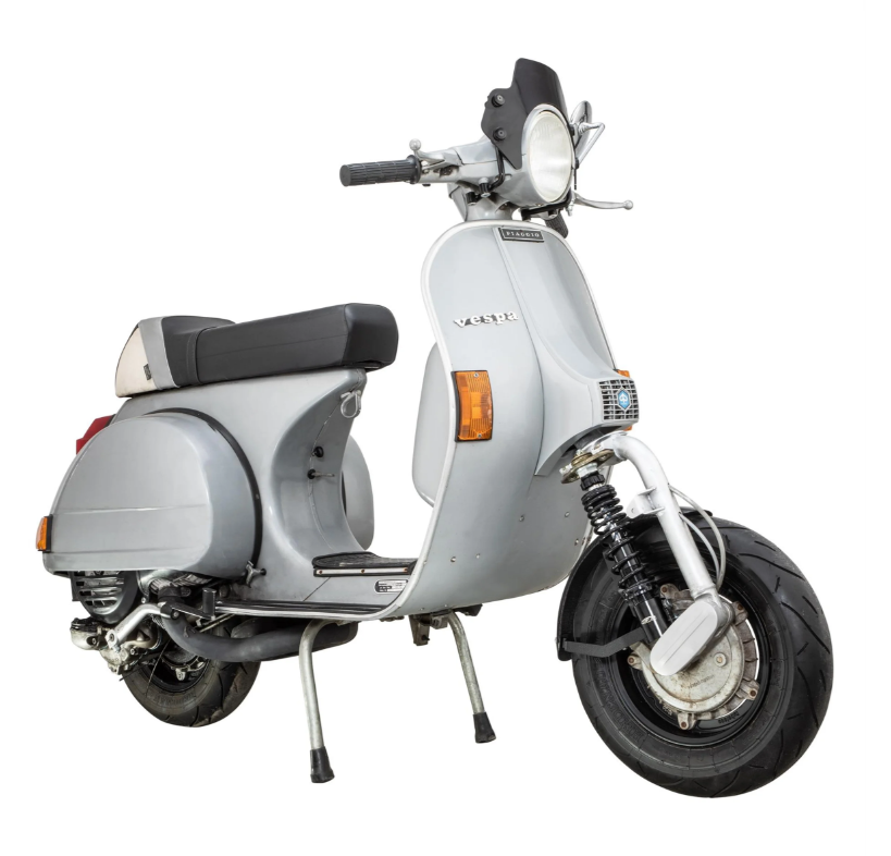 Aile 2.0 Garelli Race EVO II pour Vespa PX 80-200ccm, carbone clair, support noir