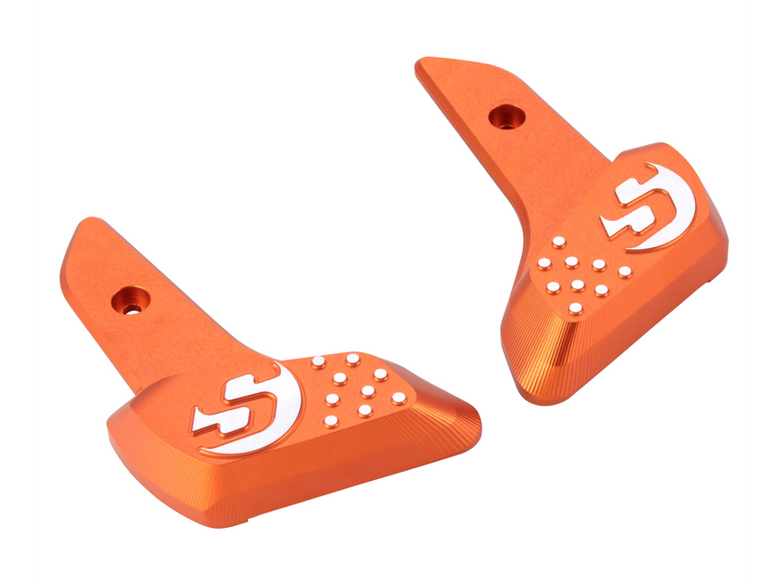 Repose-pieds droit et gauche pour Vespa Primavera /Sprint 50-150ccm 2T/4T AC, orange mat