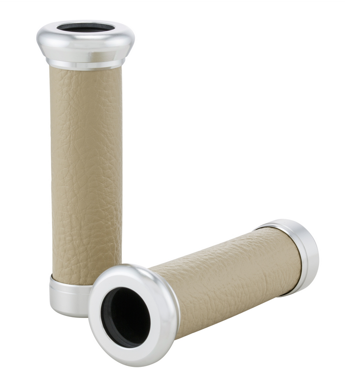 Poignées Retro Ø 24/24 mm, L 130 mm pour Vespa ET2/ET4/LX/LXV/S/Primavera/Sprint 50-150ccm, beige