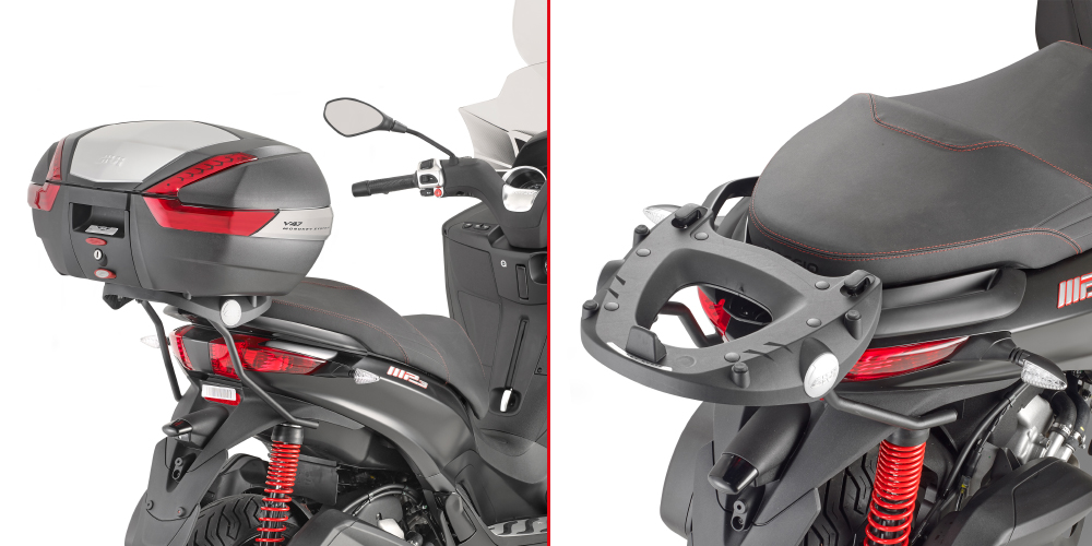 Support de top case pour valise monokey pour Piaggio MP3 Givi