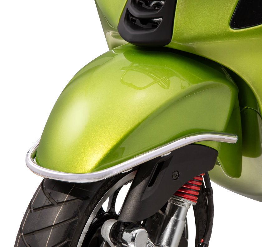 Pare-chocs aile avant pour Vespa Primavera/Sprint/Elettrica 50-150ccm, chrome