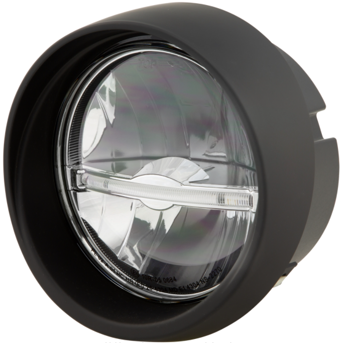 Phare LED pour Vespa Primavera 50-150ccm 2T/4T (-'18), noir mat
