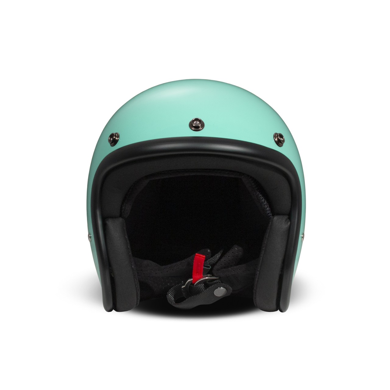 DMD casque jet rétro, turquoise, brillant, turquoise, fibre de verre, ECE 22.06