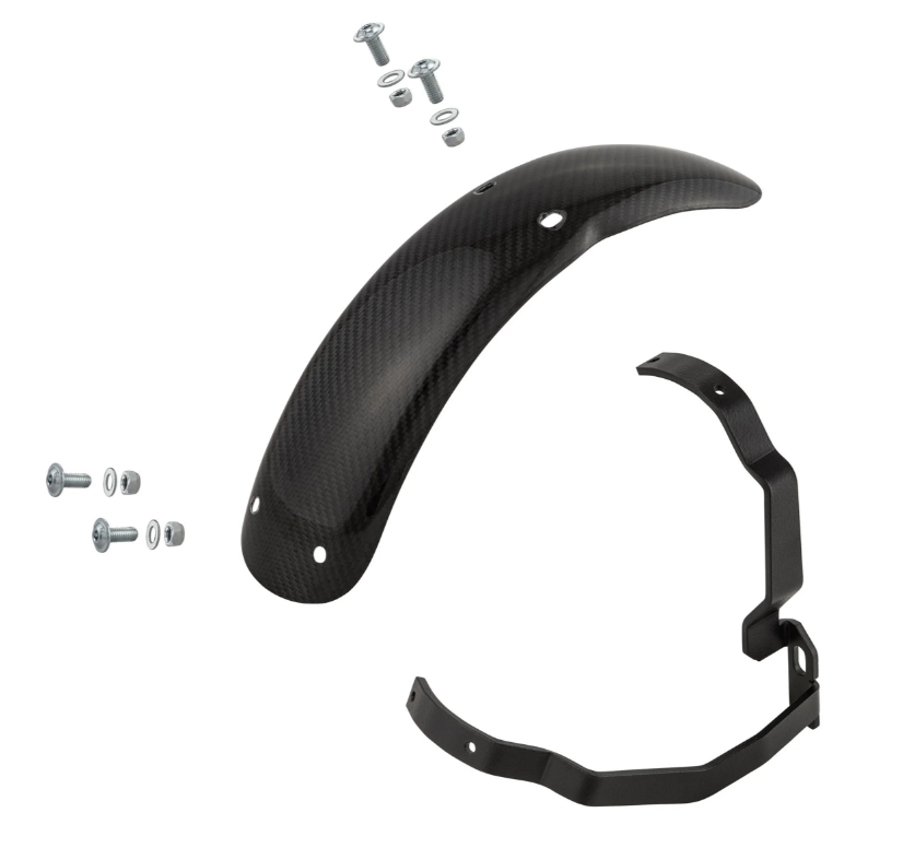 Aile 2.0 Garelli Race EVO II pour Vespa PX 80-200ccm, carbone clair, support noir