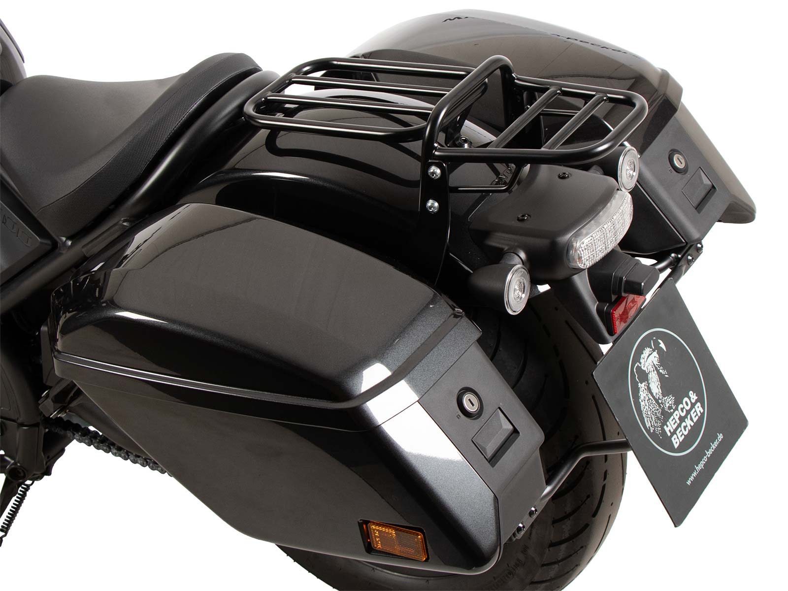 Porte-bagages tubulaire noir pour Honda CMX 1100 Rebel /DCT (21-24) Hepco & Becker