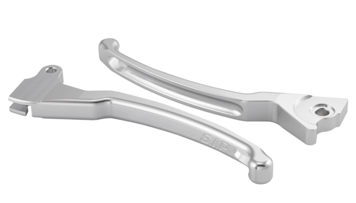 Jeu de leviers sport frein gauche/droit pour Vespa LX/​LXV/​S/​Primavera/​Sprint 50-150ccm, argent