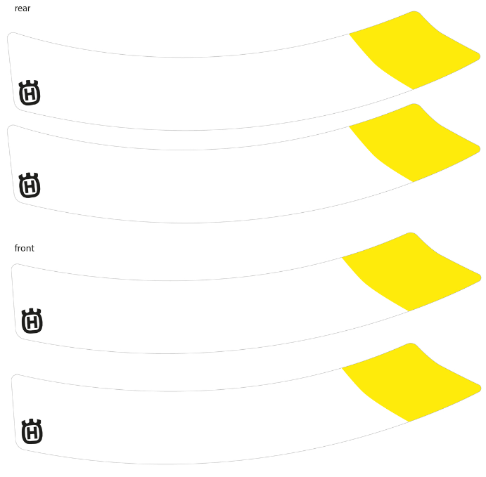 Autocollant de jante pour Husqvarna Svartpilen 401 original