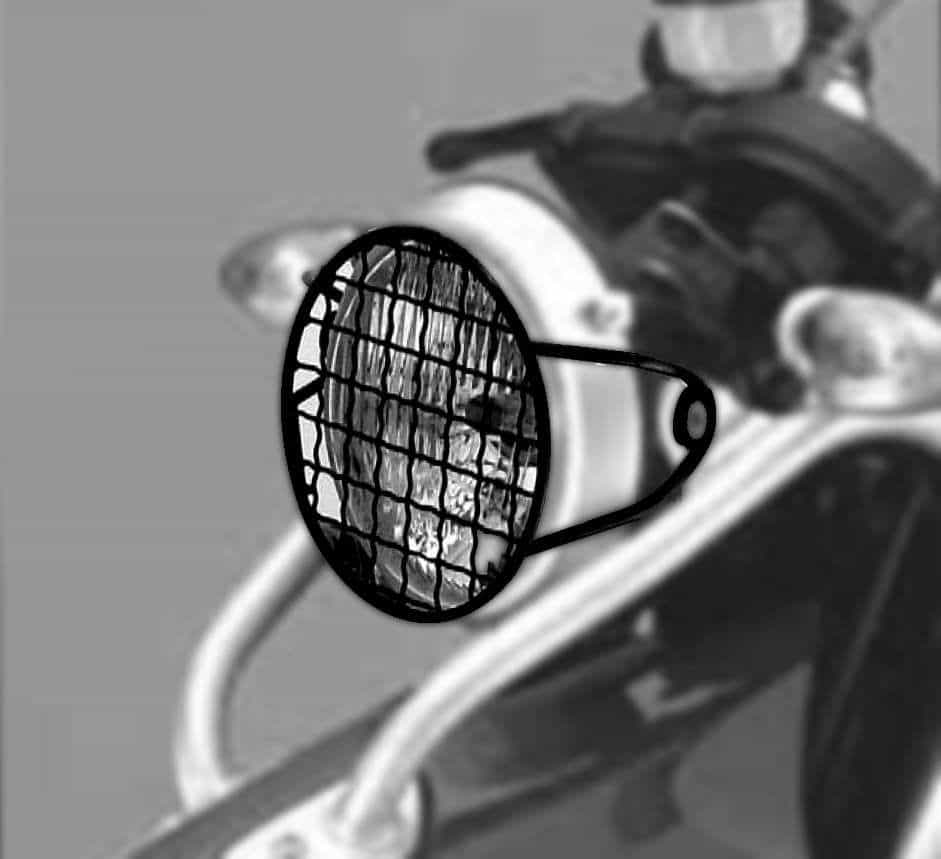 Grille de protection des feux noire pour BMW HP2/Enduro/Megamoto (05-08) Hepco & Becker