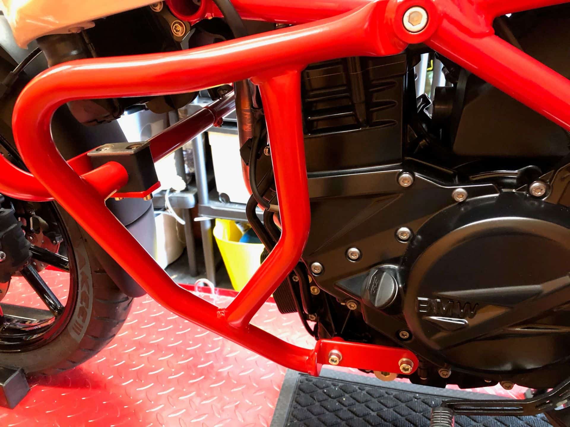 Arceau de protection moteur rouge pour BMW F 800 GS (08-18) Hepco & Becker