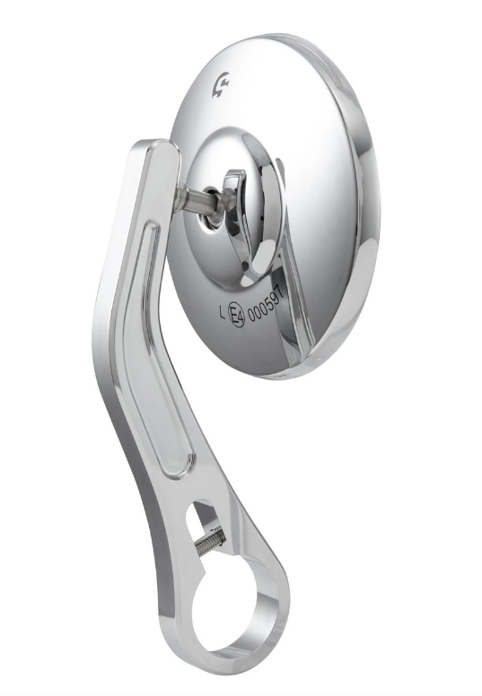 Rétroviseur d'extrémité de guidon pour Vespa, gauche ou droite, rond, chrome