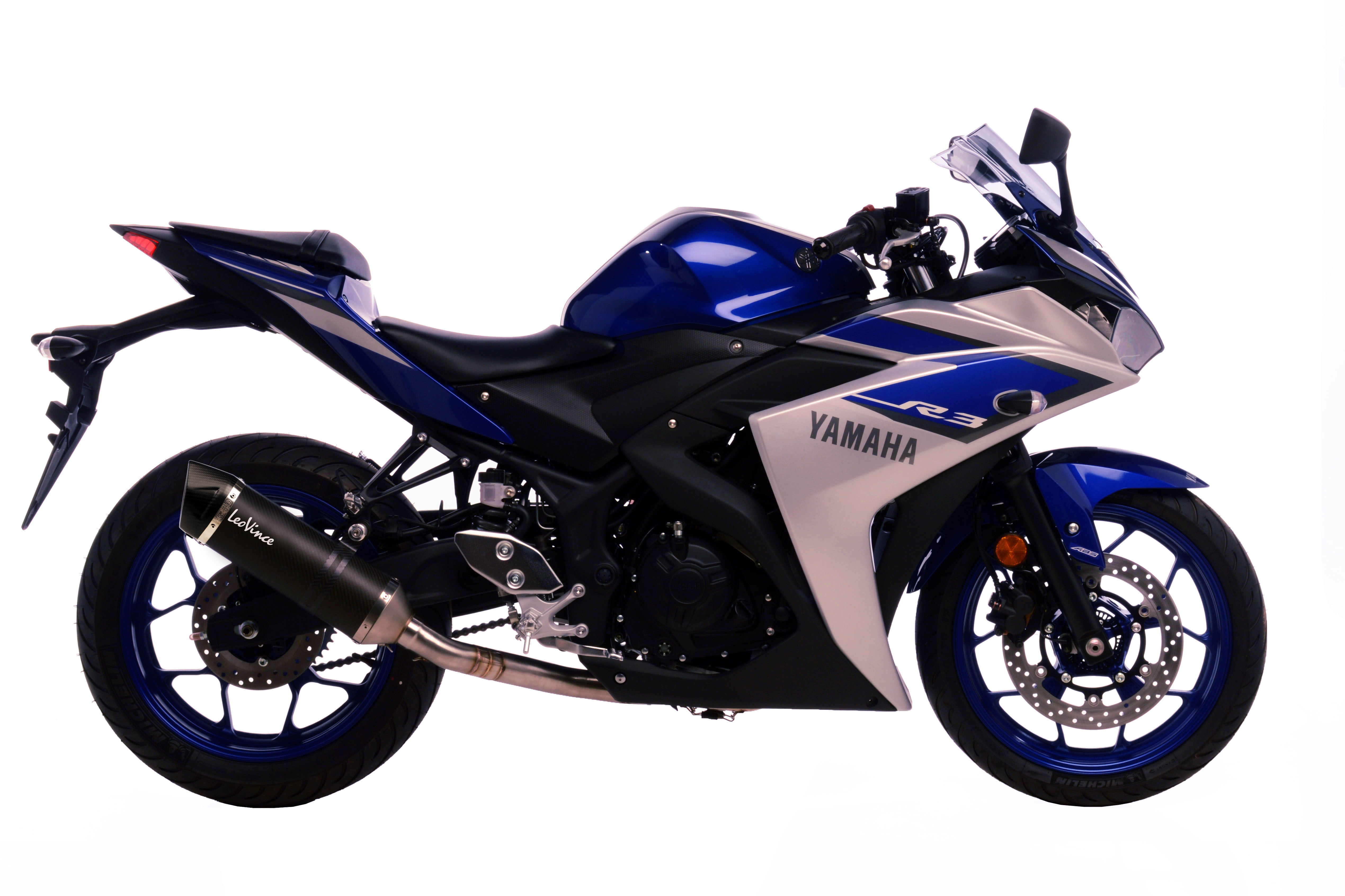 LeoVince Système d?èchappement SBK LV One Evo 2, Carbon, Système complet pour Yamaha MT-03 / YZF-R3