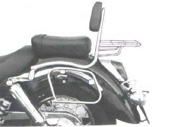 Porte-sac en cuir tubulaire chromé pour Honda VT 750 C2 (97-03) Hepco & Becker