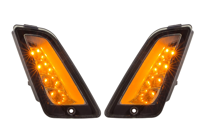 Kit clignotants avant & arrière pour Vespa GTS/GTS Super/GTV 125-300ccm ('14-), teintés