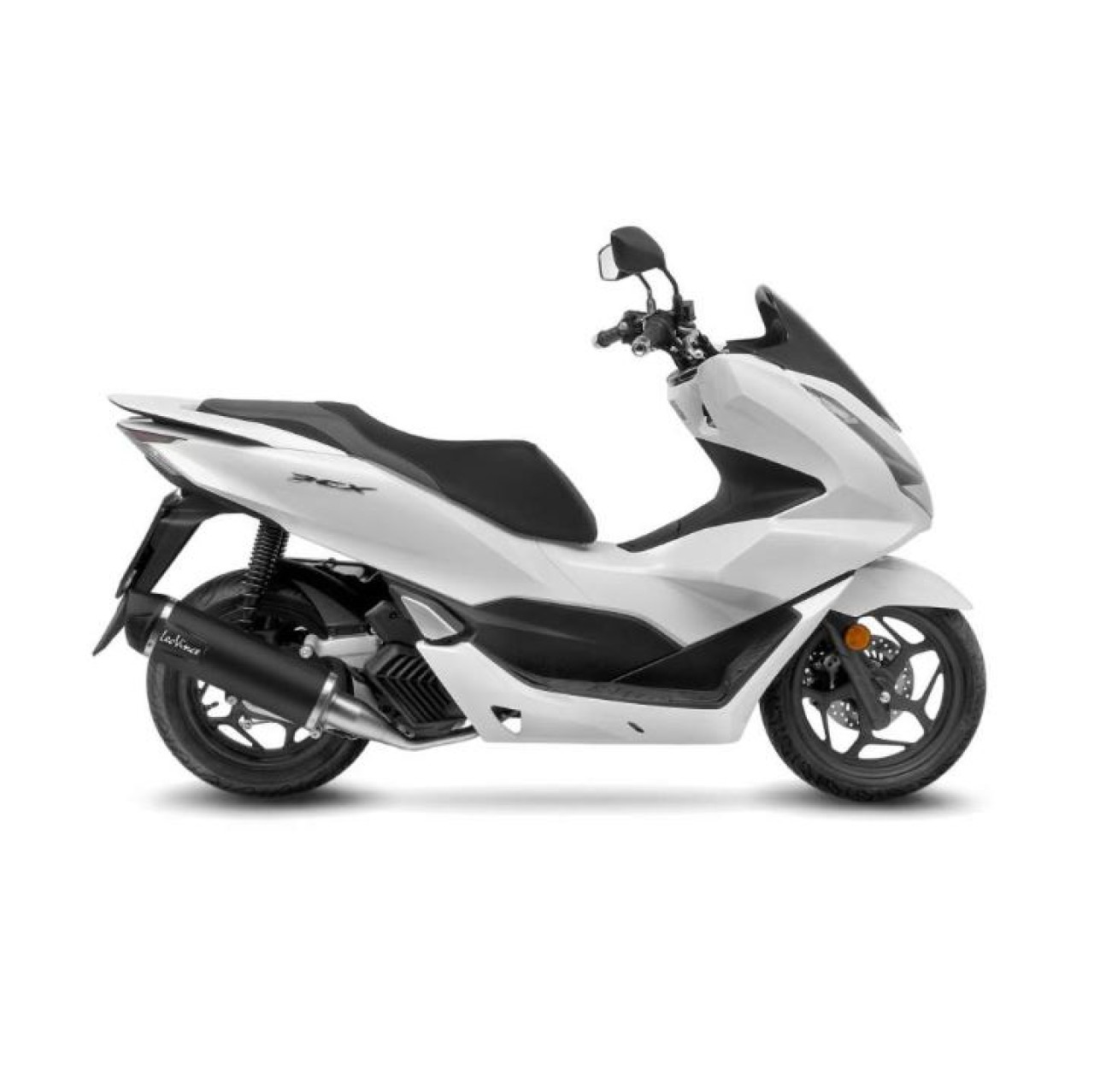 LeoVince système d’échappement complet SBK Nero pour Honda PCX 125, acier inoxydable noir, expertise E