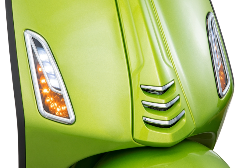 Grille de clignotant droite/gauche, avant pour Vespa Primavera/Sprint 50-150ccm 2T/4T AC, chromé