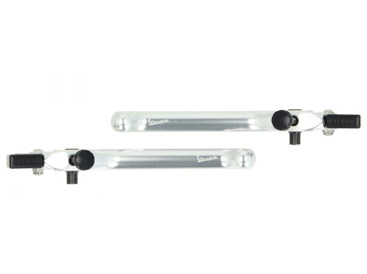 Kit guidon, aluminium anodisé, set poignées, leviers et embouts de guidon pour Vespa GTS