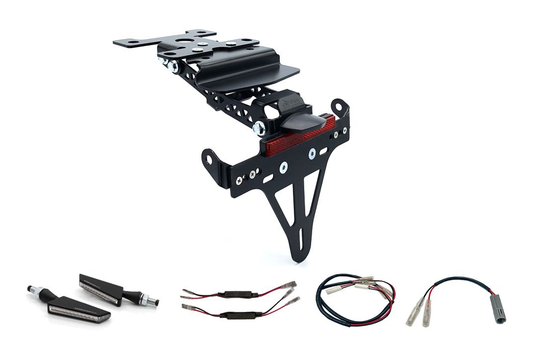 Kit support de plaque d'immatriculation-clignotant SQ-LED pour Yamaha Tenere 700 (19-24)