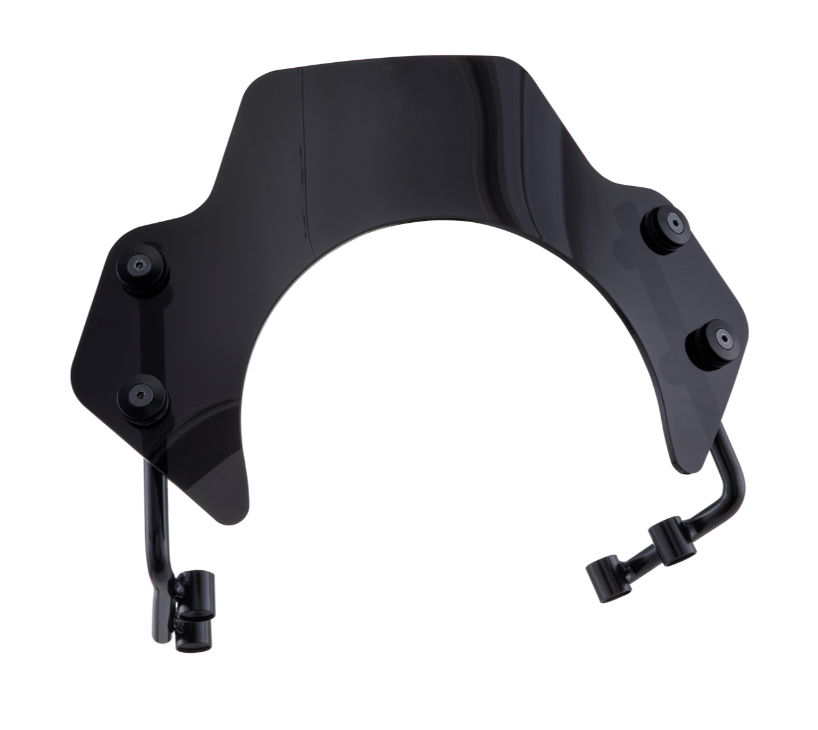 Flyscreen pour Vespa PX 80-200ccm, supports noirs, teinté noir