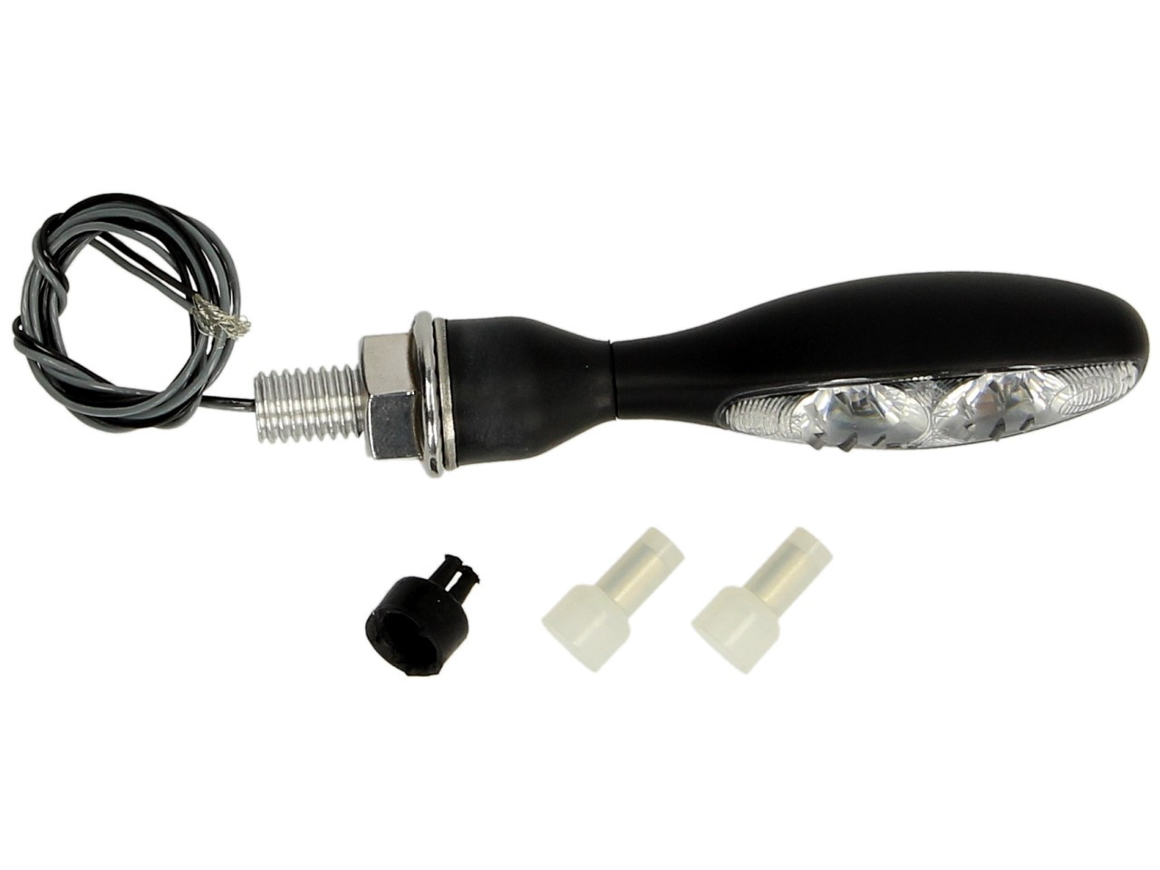 Clignotant Kellermann, Micro 1000 Extreme, acier, LED, V/H, G/D, 12 V, noir satiné, M8x20