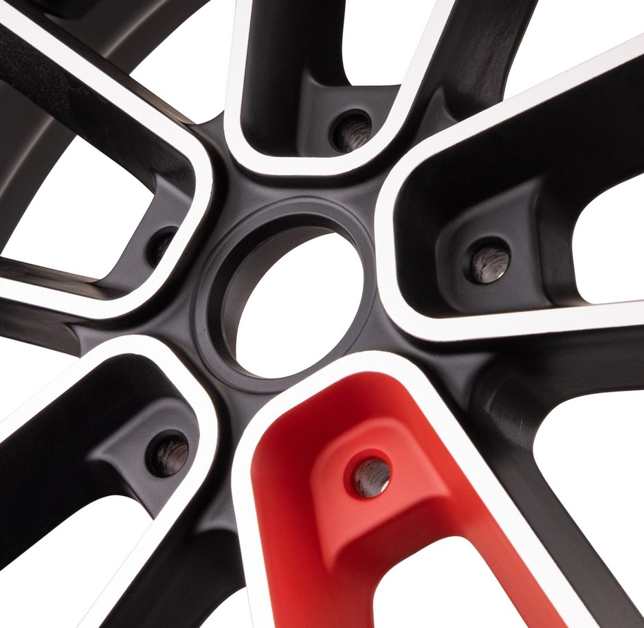 Jante avant/arrière 13" pour Vespa GTS/GTS Super/GTV/GT 60/GT/GT L 125-300cc, noir mat/rouge