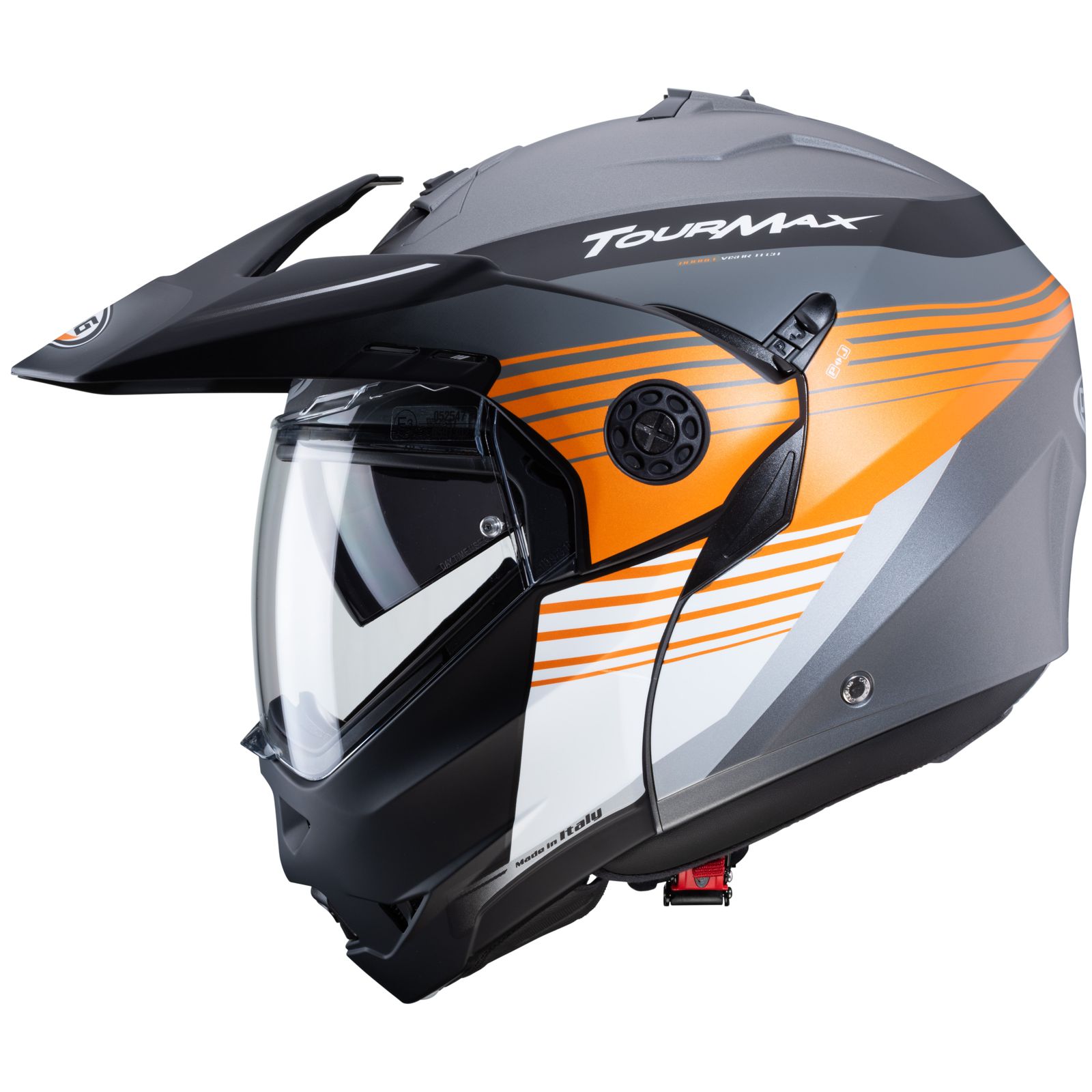 Caberg casque Tourmax Titan, mat-gun/orange-blanc
