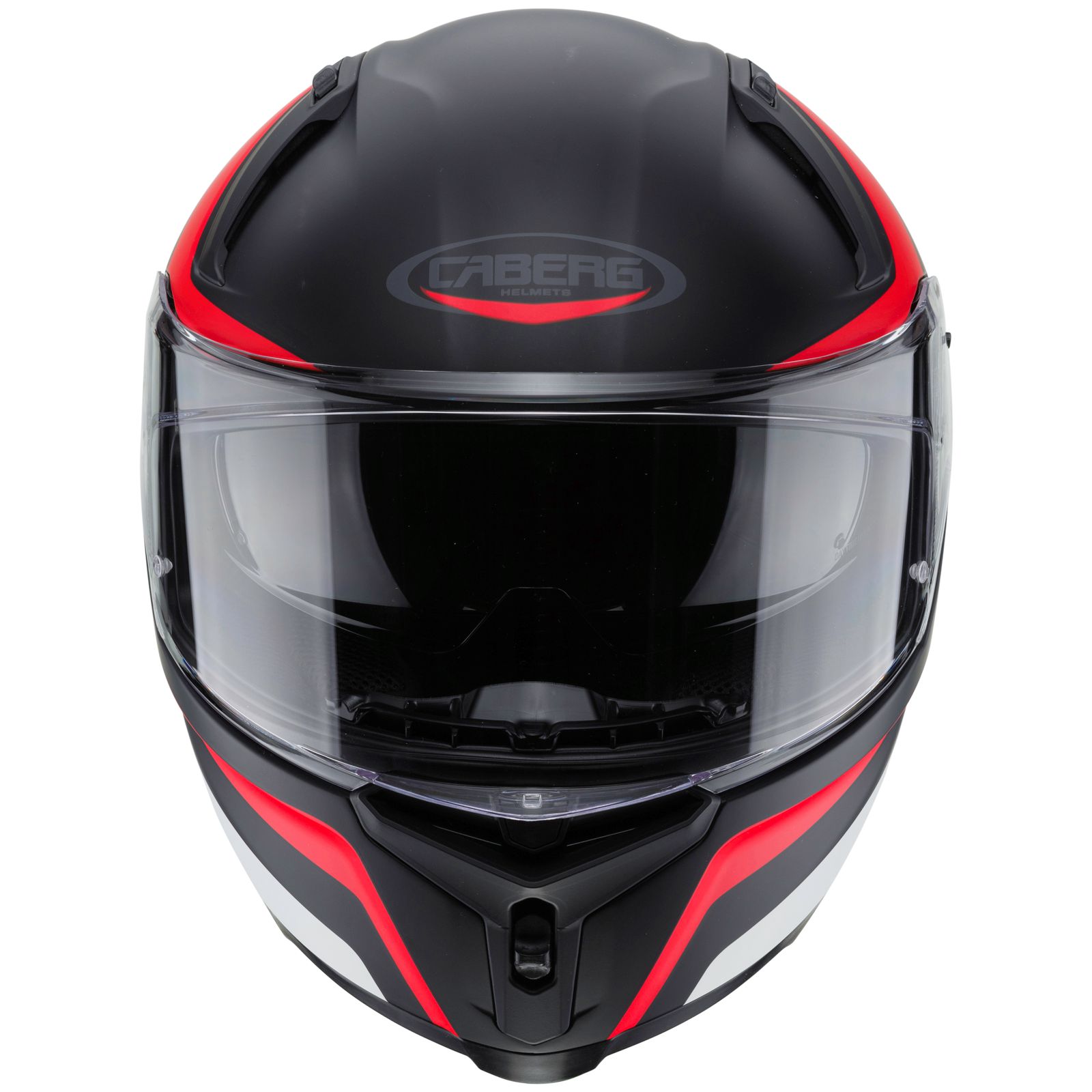Caberg casque Avalon Blast, noir mat/blanc-rouge
