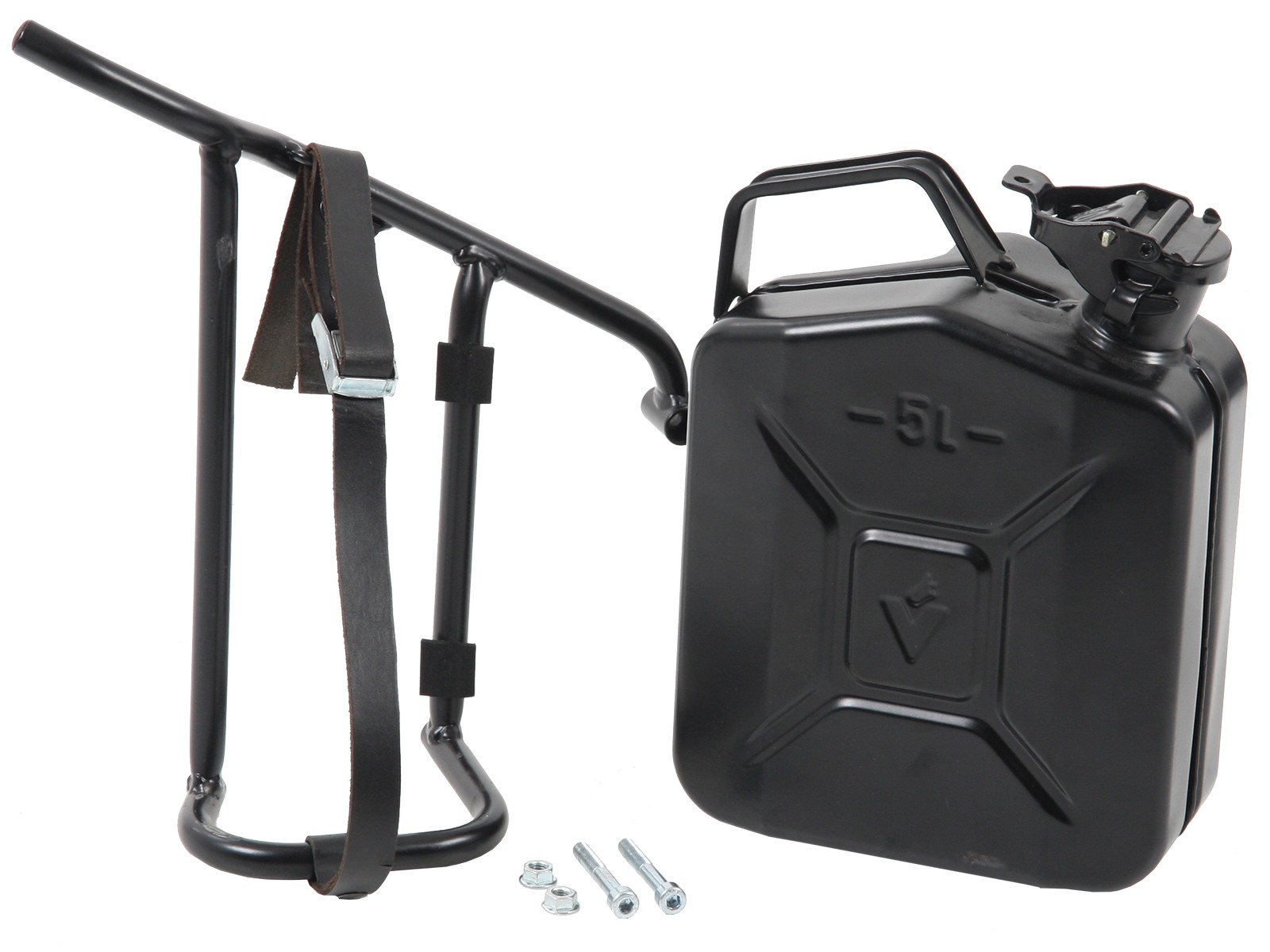 Bidon 4L avec support gauche Cutout noir pour V 9 Bobber (année 16-) Hepco & Becker